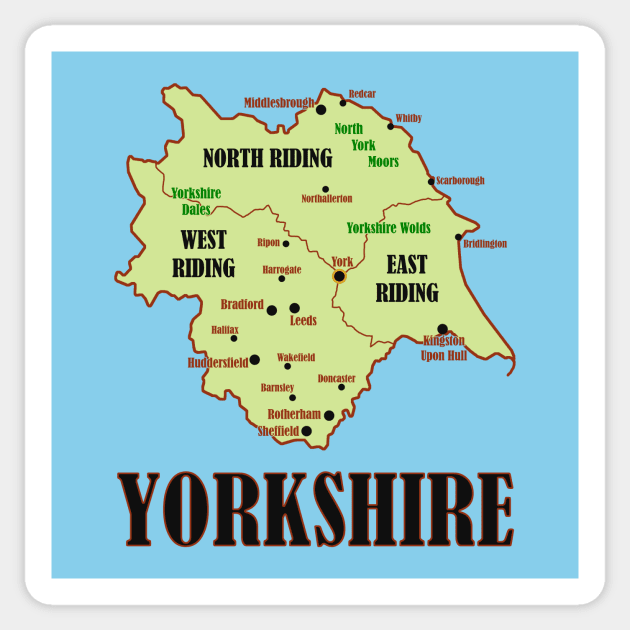 Yorkshire Map Sticker by Pr0metheus